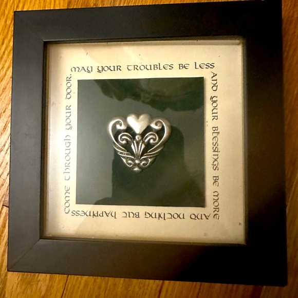 Ireland Saying Framed Print & Icon Heart Symbol Irish Blessing May Your Troubles - Picture 2 of 4